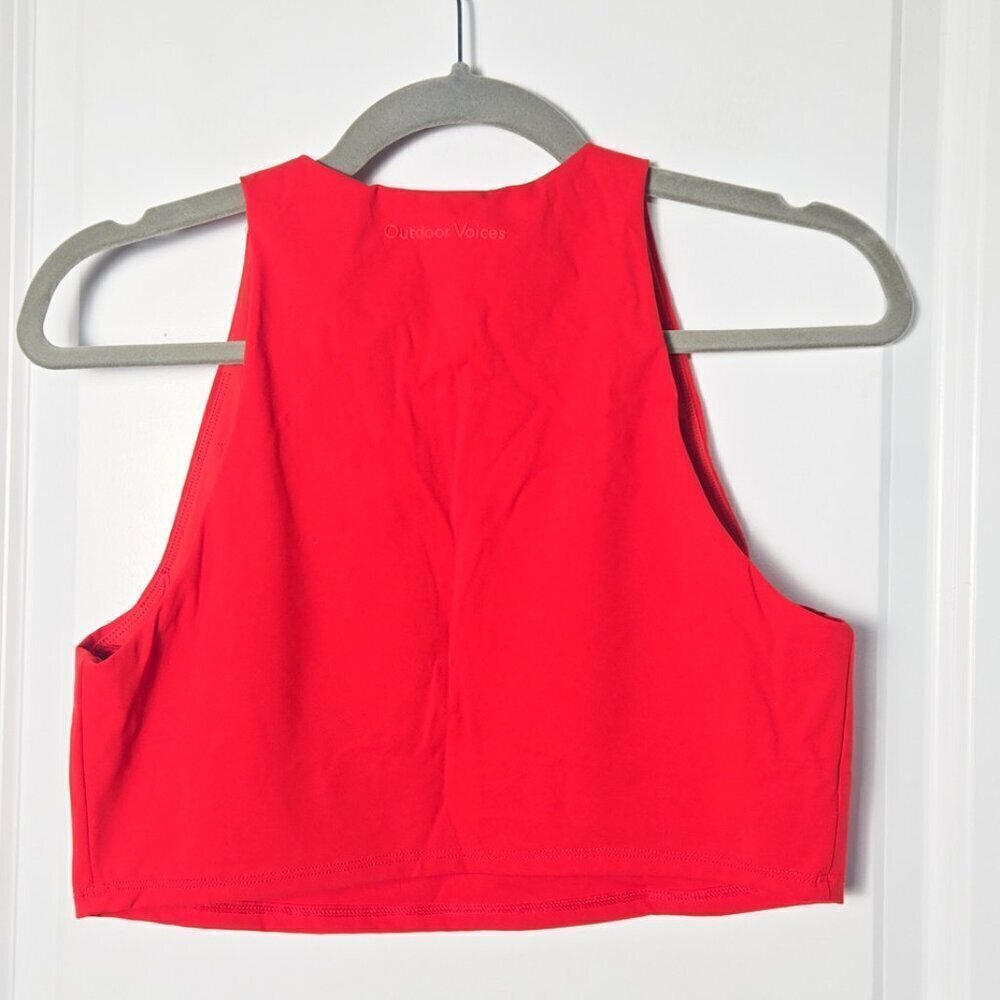 Outdoor Voices SuperForm Crop Top - L Bright Red - Picture 2 of 4